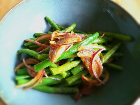 いんげん豆サラダ。Bohnensalat.